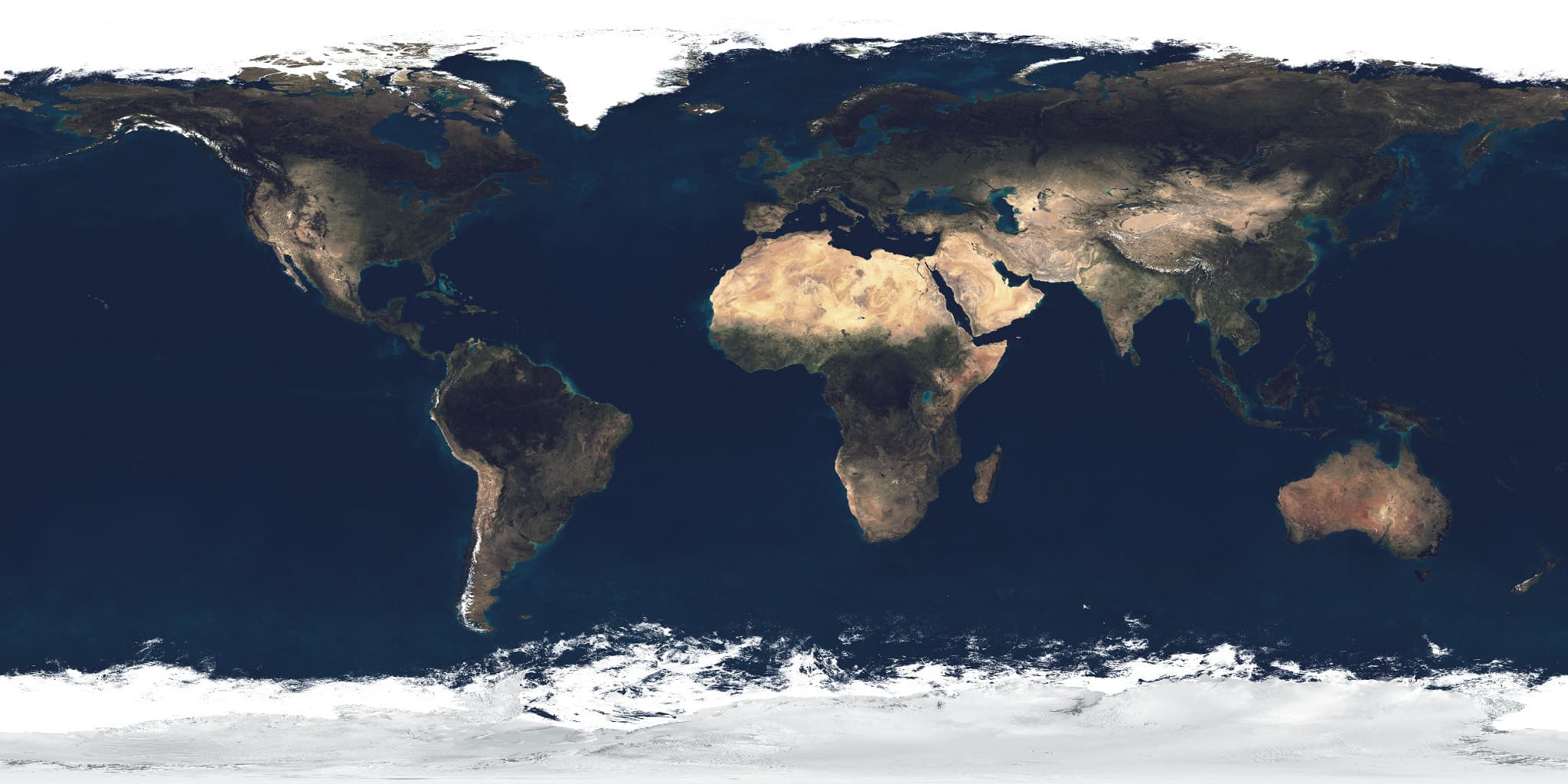 NASA Blue Marble Real Satellite World Map